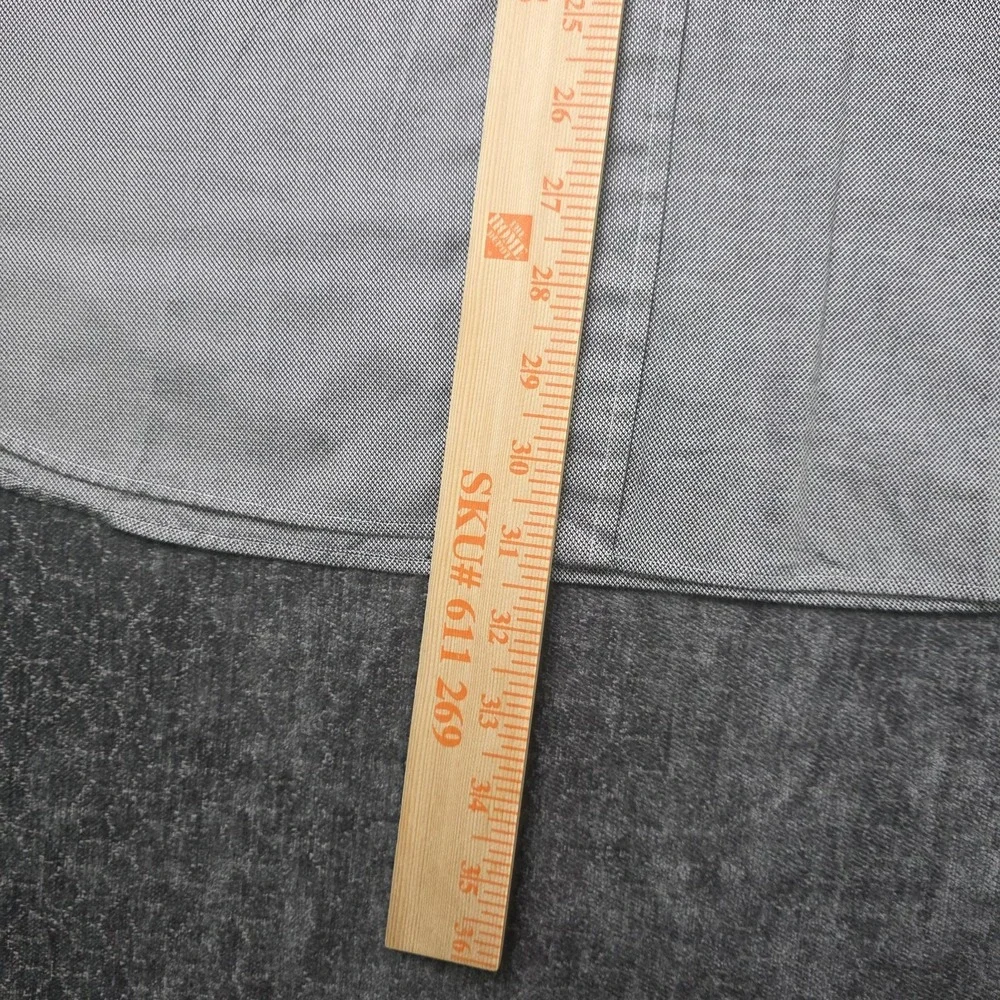 Vtg Polo Ralph Lauren Andrew Button Up Dress Shirt Mens 17.5 Gray Long Sleeve
